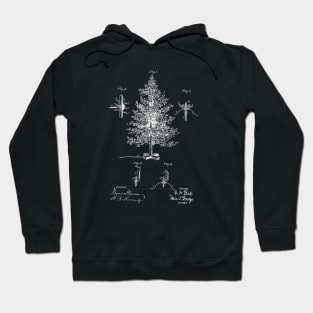 Christmas Tree Vintage Patent Drawing Hoodie